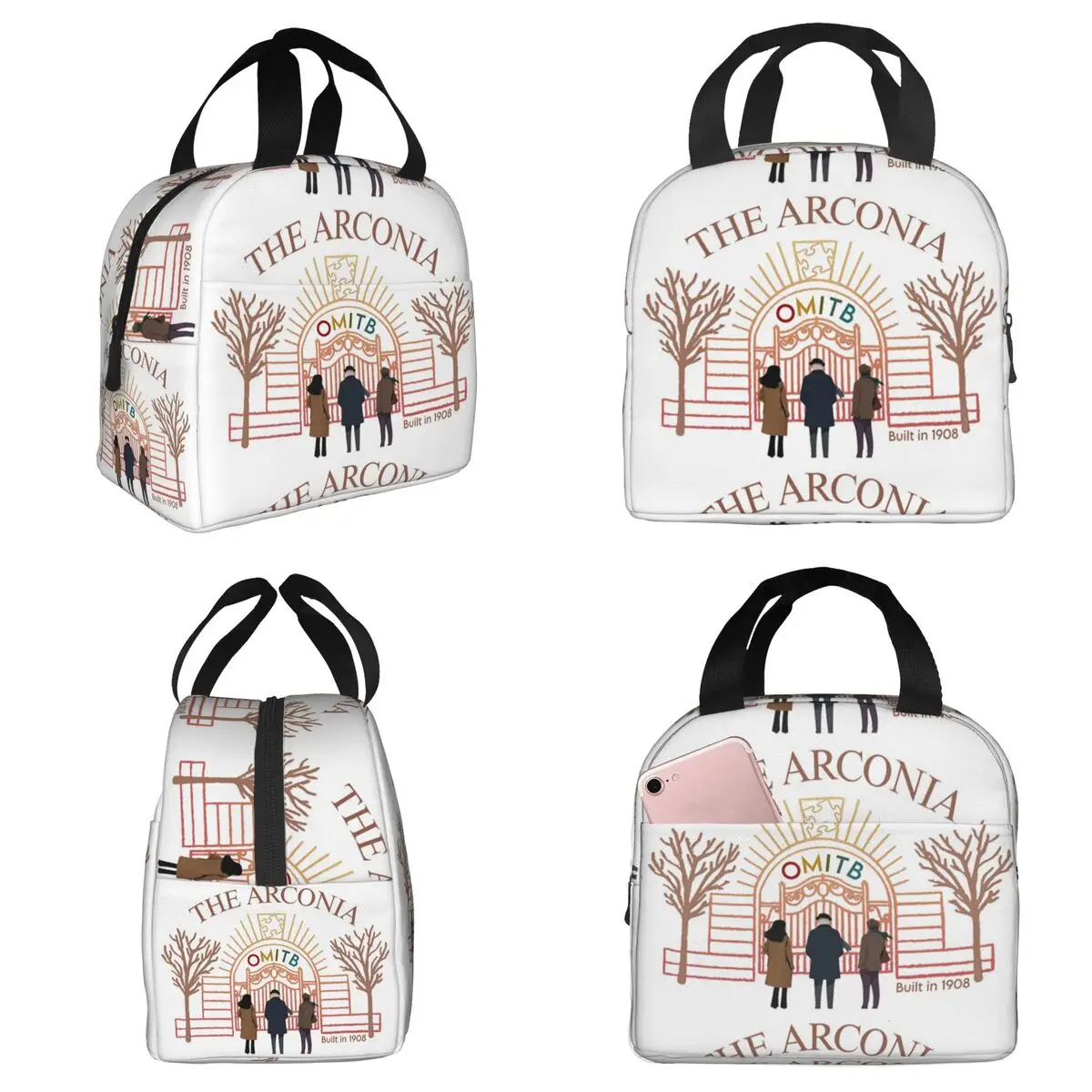 

Изолированная сумка для обеда The Arconia Only Murders In The Building 1908 для женщин, термосумка для еды, сумка-холодильник для офиса, ланч-бокс