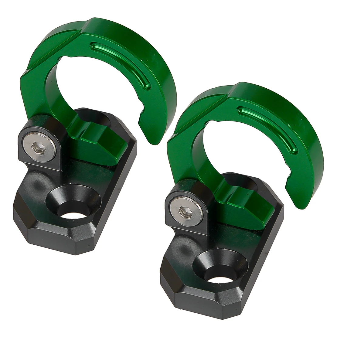 1 Pair Green CNC Rear Brake Hose Guide Clamp Fit for Kawasaki KX80 KX85 KX250 KX500 KX100 KX125 KLX140G KLX250S KLX250R KLX250SF