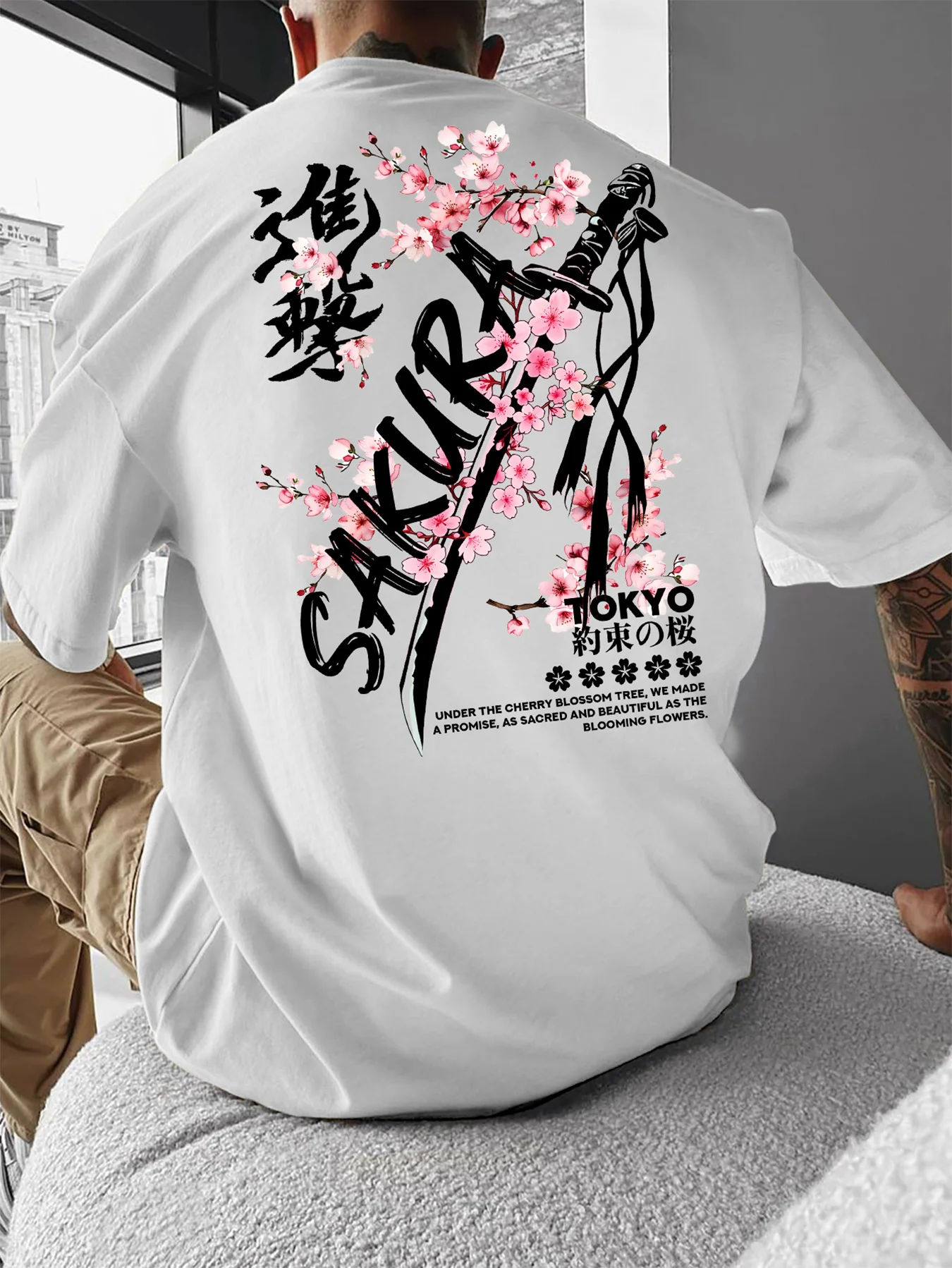 Men 100% Cotton Smiling Glitter Broken Bear Graphic Print T Shirts Short Sleeve Avant-garde Casual Summer Streetwear Tops