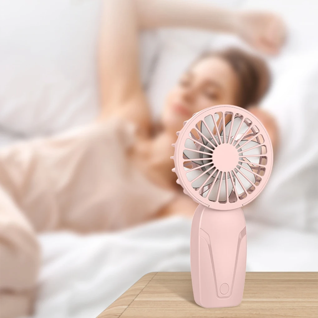 

Cute Handheld Small Fan With Long Endurance Battery For Rechargeable With High Wind Power Noise Free