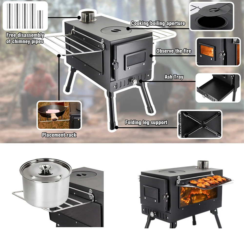 Stufa a Legna Portatile per Ca - Outdoor Camping Fireplace recensione e prezzo