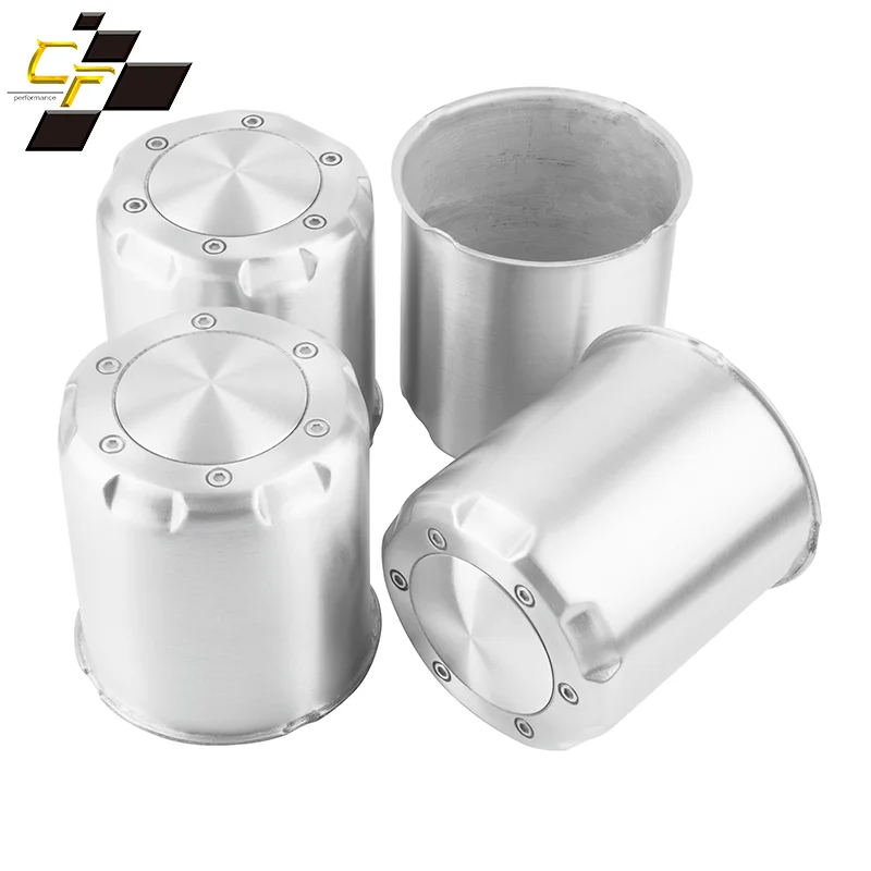 4pcs 108mm/4.25in 106mm/4.17in Push Through Center Cap Covers  for Hole Bearing Truck/Trailer Aluminium Concave External