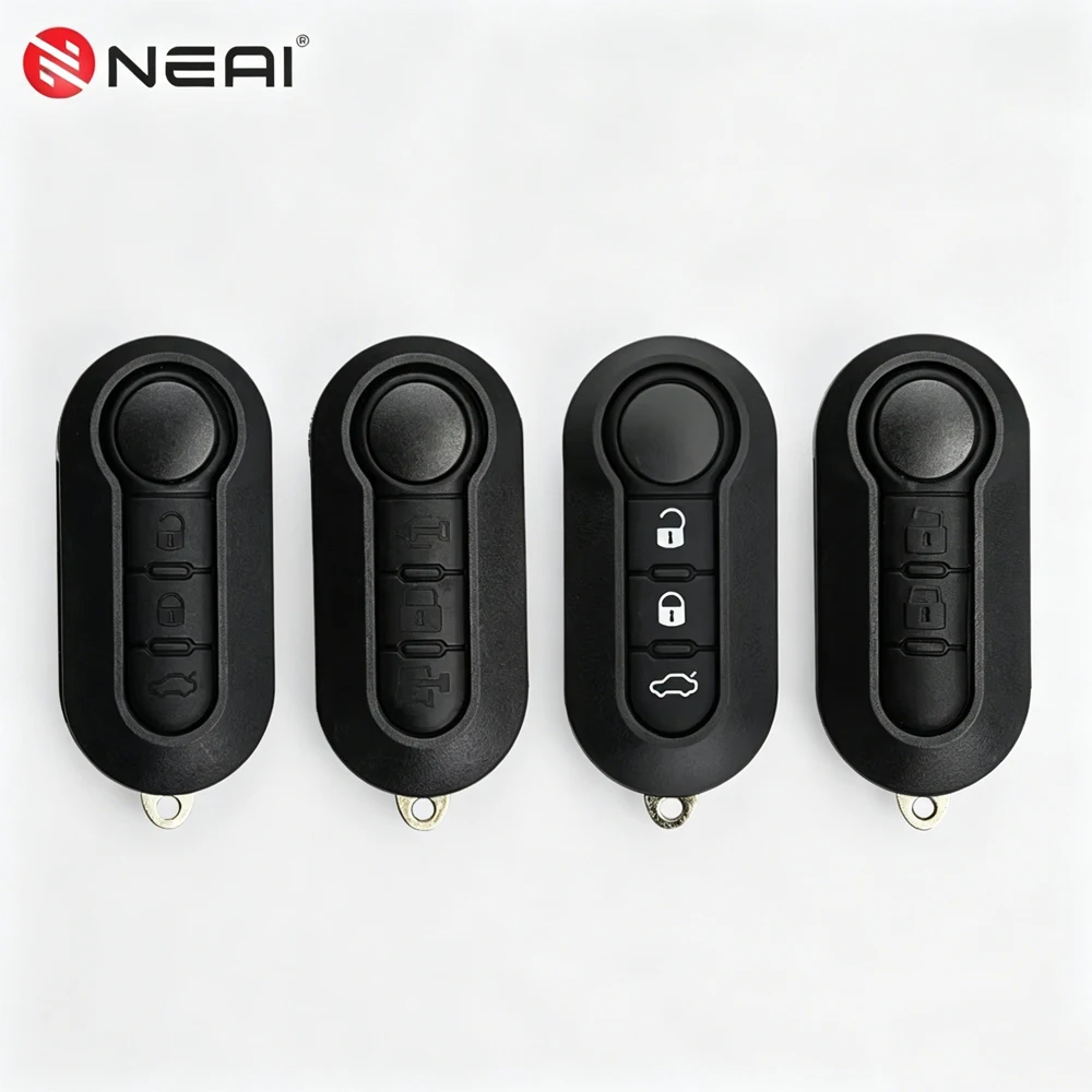 NEAI For Fiat 500 Panda Punto Bravo Ducato Flip Remote Car Key Shell Case For Peugeot Citroen Boxer Jumper 3 Button Key Housing