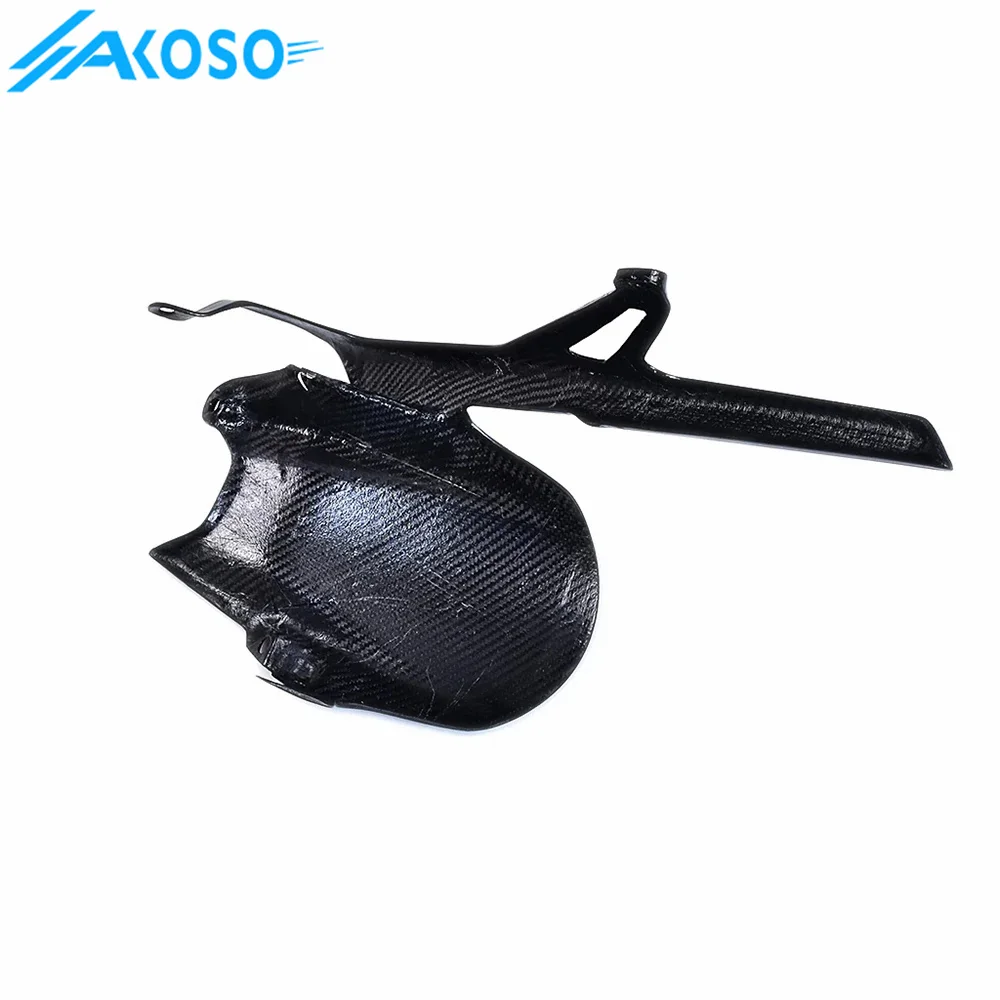 دراجة نارية ألياف الكربون الحاجز الخلفي سبلاش الطين الغبار الحرس قطعة من نسيج الخلفي المعانقة ل MT09 FZ09 2021-2024