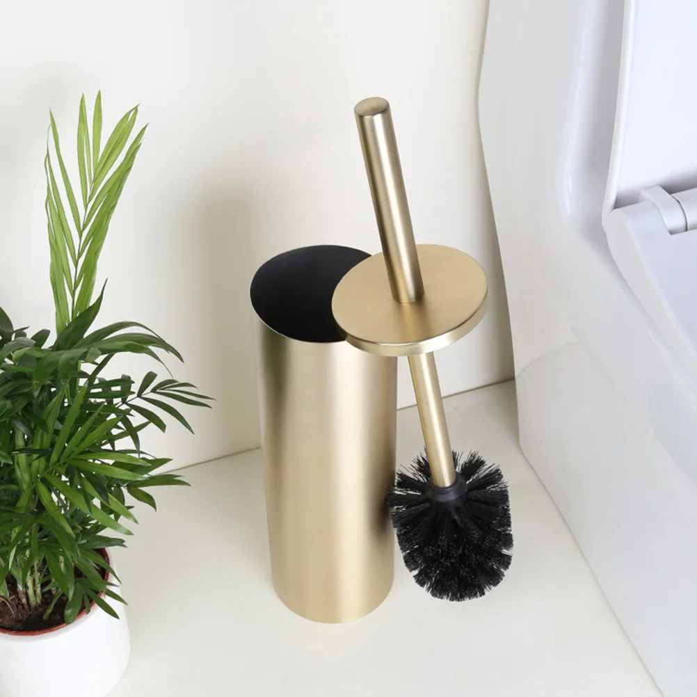 

1Pcs Stainless Steel Toilet Brush Set Long Handle Bathroom Cleaner Brush Holder Odor Control Soft Dense Bristles for Home Hotel