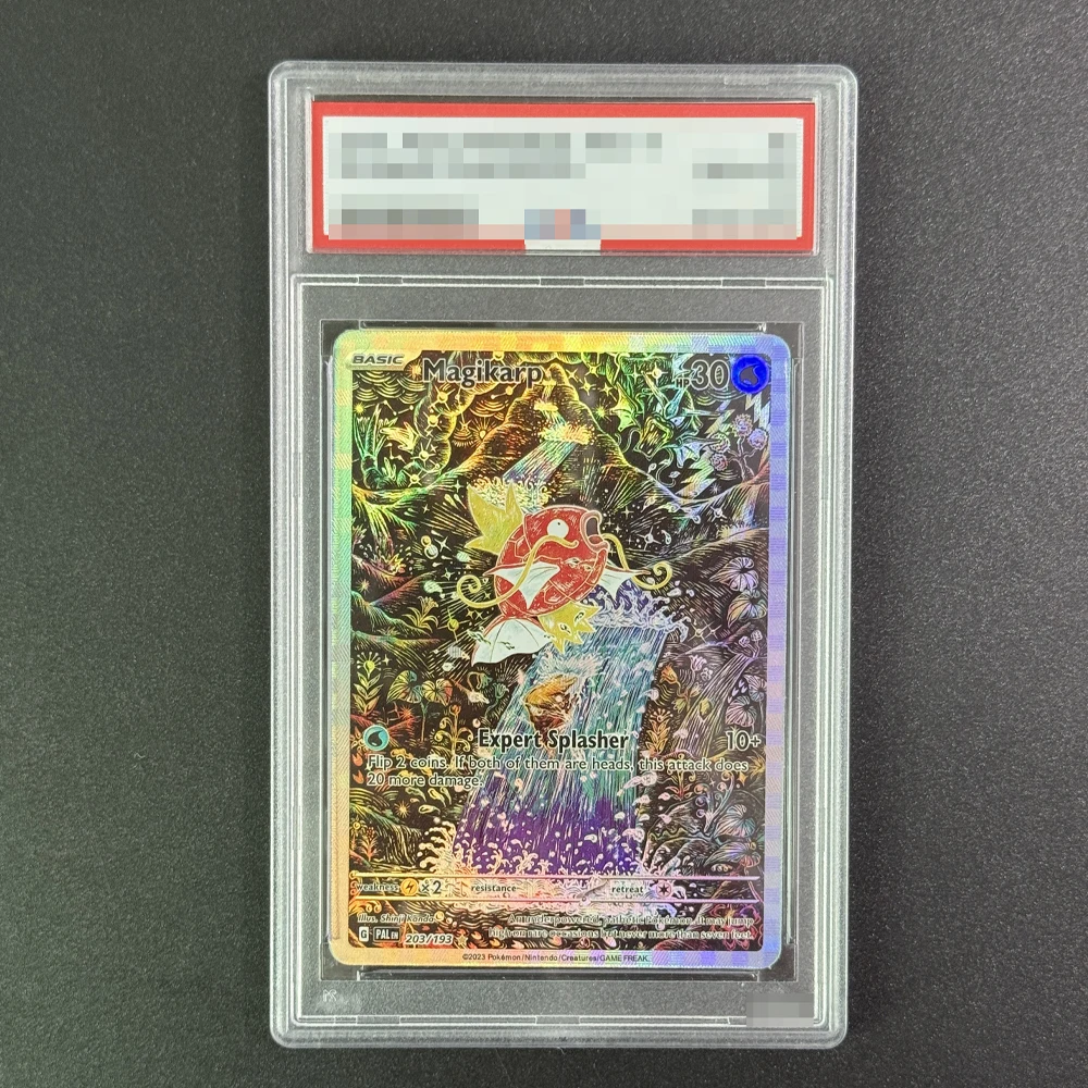 Diy PTCG P.M. Pikachu Garchomp Moltres Rayquaza Magikarp Mewtwo Bewertungskollektionskarten Selbstgemachte Kopie abgestufte Karten