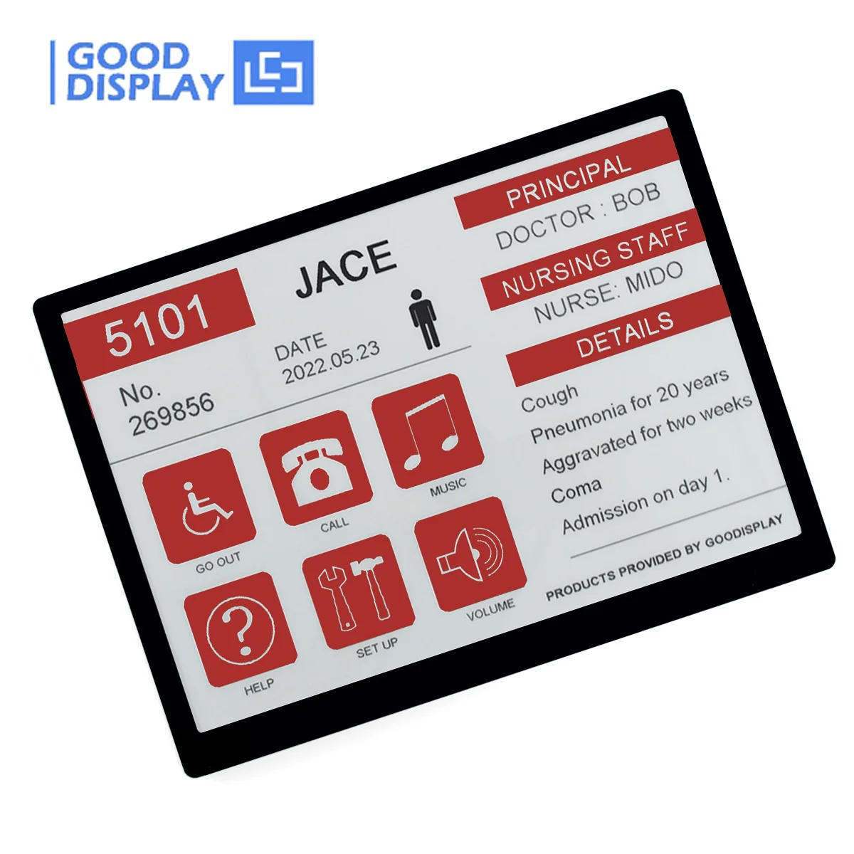 شاشة ورق إلكتروني كبيرة ثلاثية الألوان مقاس 13.3 بوصة - لافتات رقمية صديقة للبيئة وخالية من البطارية GDP133RW2/GDP133R2