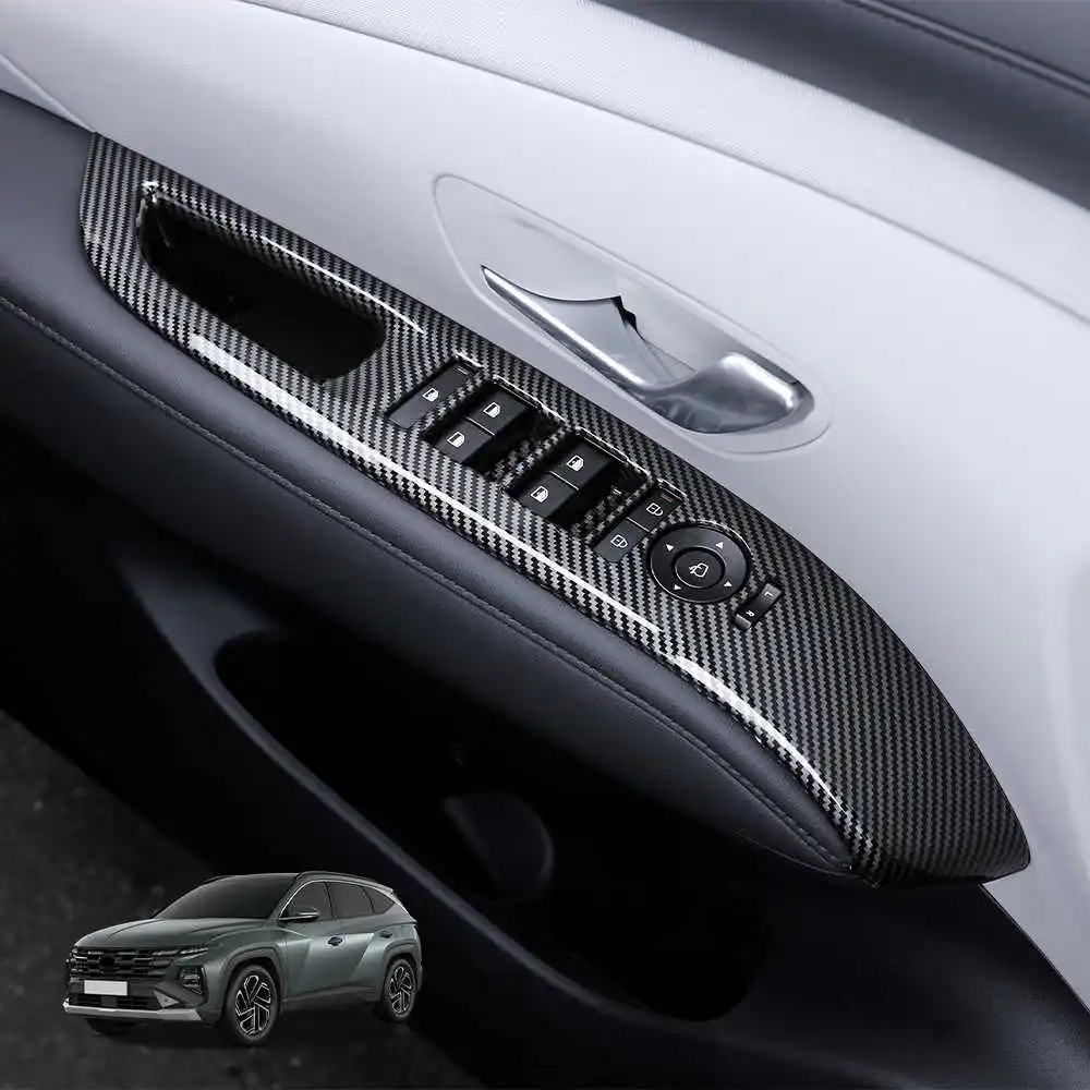 

Applicable For Hyundai Tucson 2025-2026 NX4 ABS Carbon fiber interior modification decoration for raised window panels