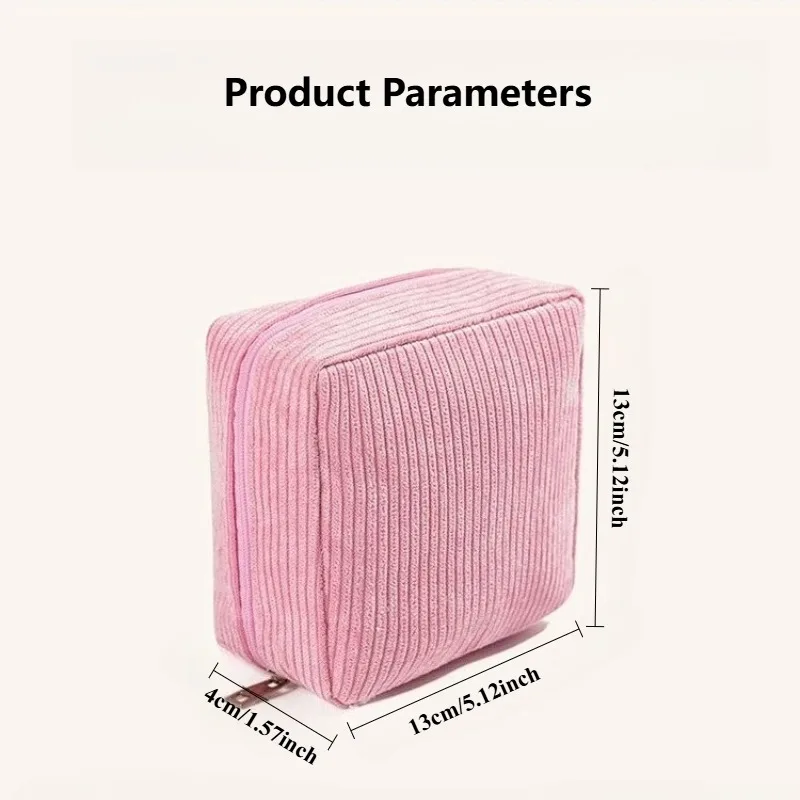 Portable multifunctional Toiletry Bag Sanitary Pad Pouch Pad Pouch Cute Cosmetic Storage Pouch Women Small Makeup Bag Cable Case