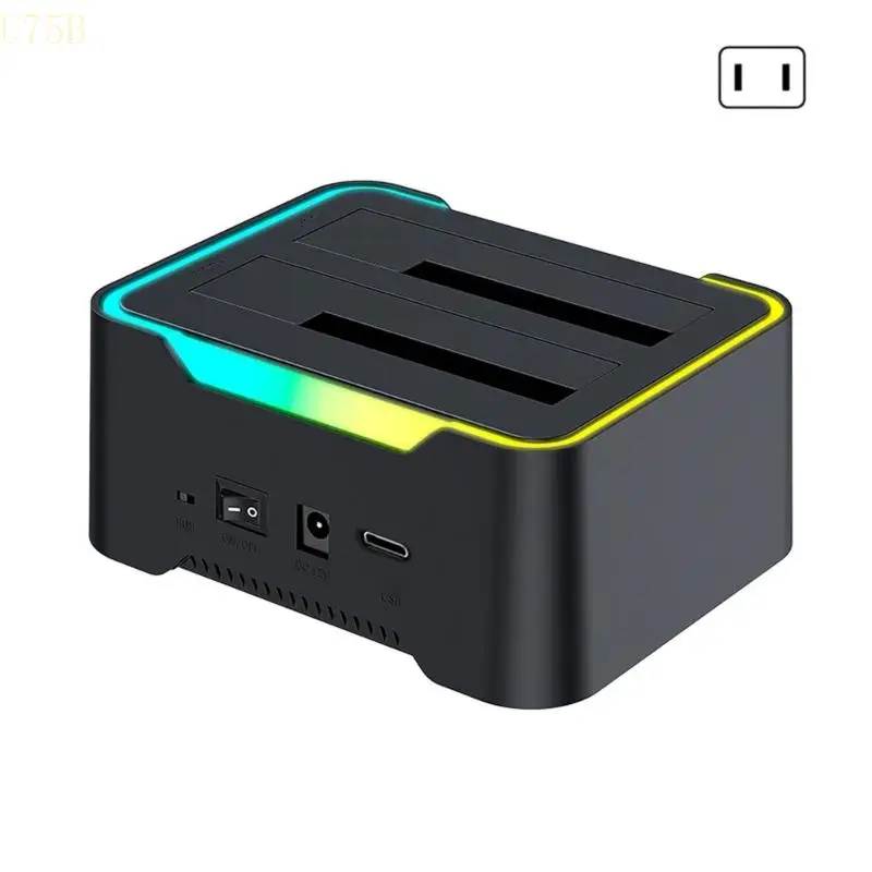 

U75B Double Bay Hard Enclosure Type C for 3.5 2.5inch Disks Dock Station