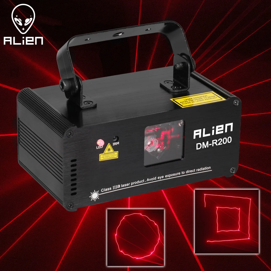 alien remoto profissional stage iluminacao scanner projetor laser red light disco party show xmas disco disco xmas dmx512 200mw 01