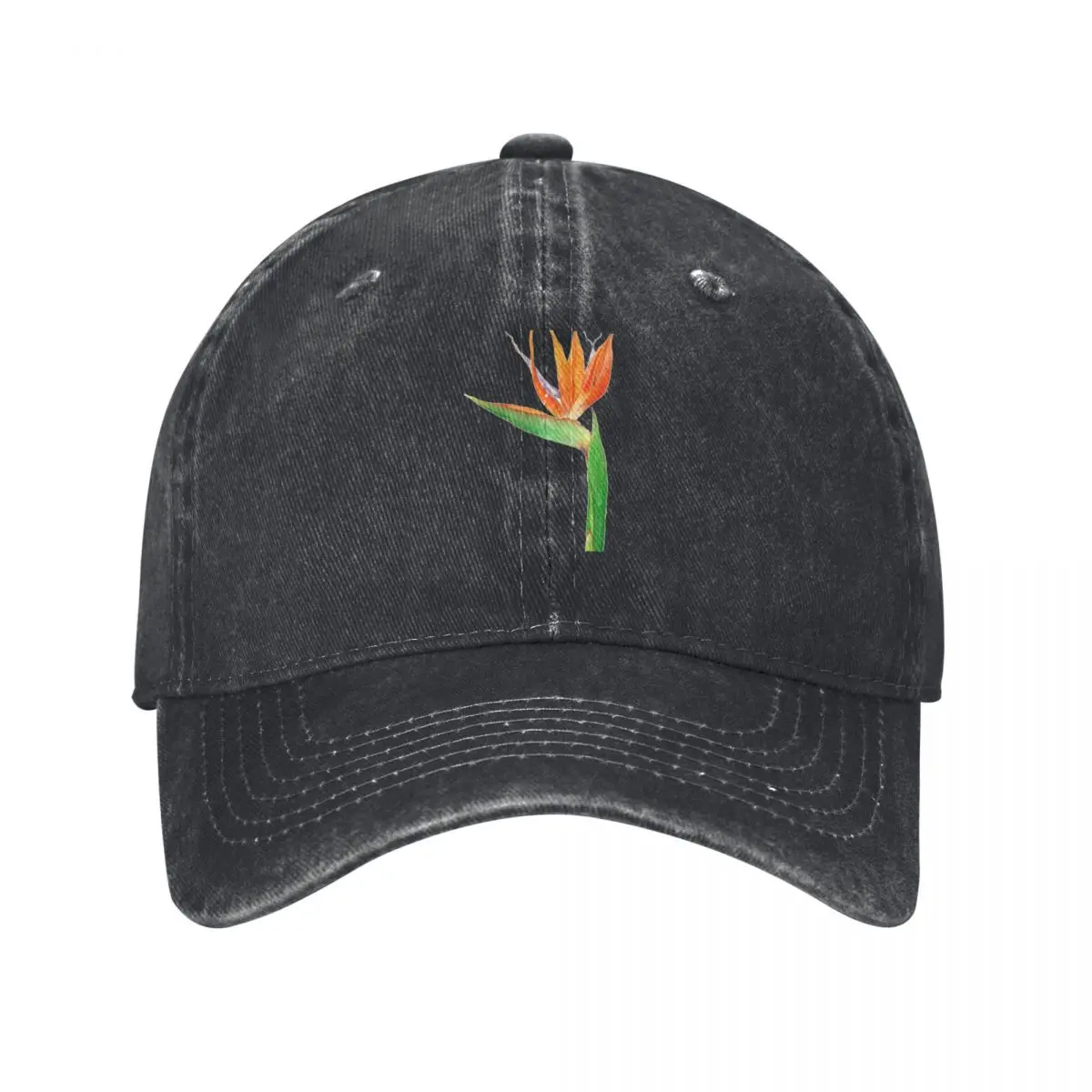 Bird of paradise Flower Watercolor painting Baseball Cap derby hat Golf Sunhat Women Hats Men's