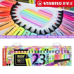Germany Stabilo Original 23 Fluorescent Highlighter Pastel Ink Pen Marker 50th Anniversary Desk Set Office Pen Pastel