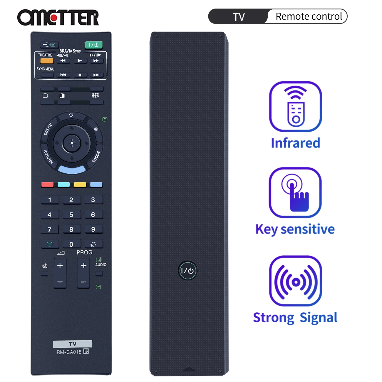 New RM-GA018 Remote Control Fit for Sony TV KLV-40BX400 KLV-32BX300 KLV-40BX401 KLV-32BX301 KLV-26BX300 KLV-26BX301 KLV-22BX300