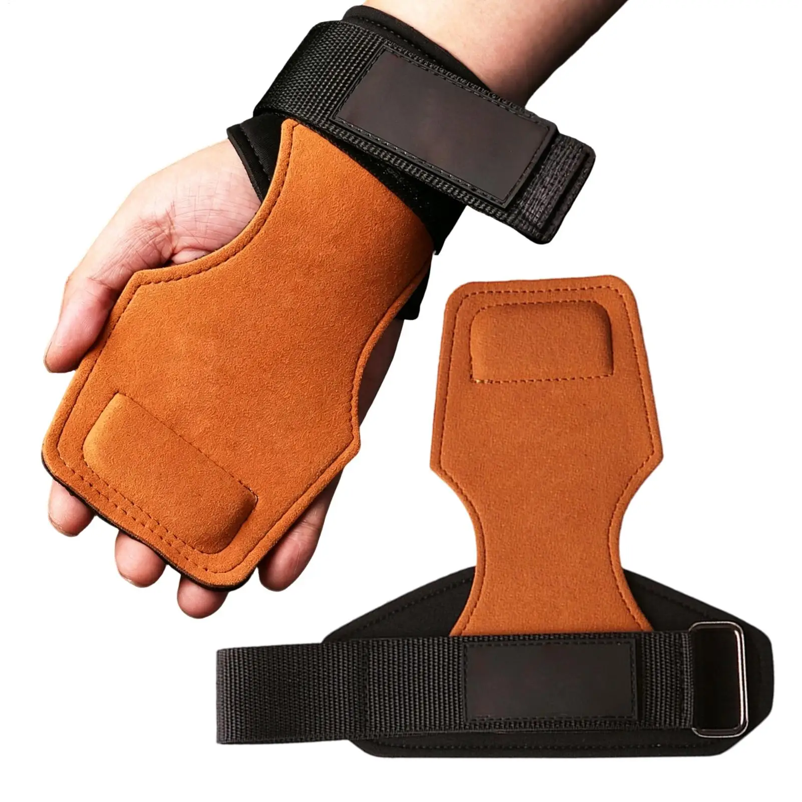 Gymnastics Bar Grips With Wrist Support Training Hand Protection Gloves Anti Slip Pull Up Grips for Weightlifting Workout Fitnes