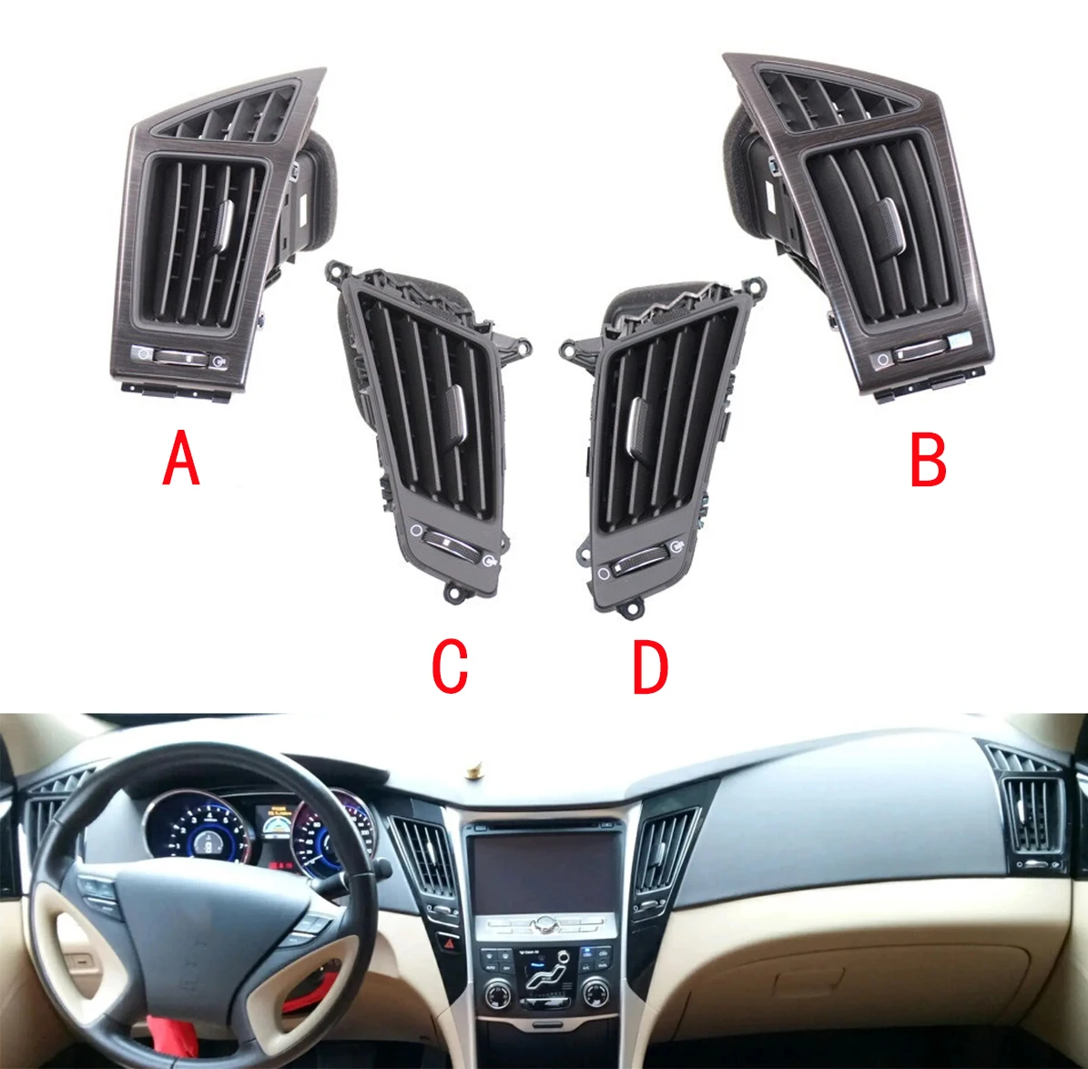 

AH271 Для Hyundai Sonata 8th 2011-2015 вентиляционные отверстия для кондиционера 974103 S000 974203 S000