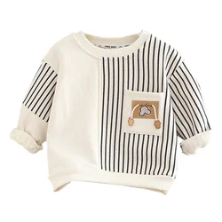 New Autumn Baby Boys Clothes Children Girls Fashion Striped T-Shirt Toddler Casual Costume Kids Outfits Infant Sportswear