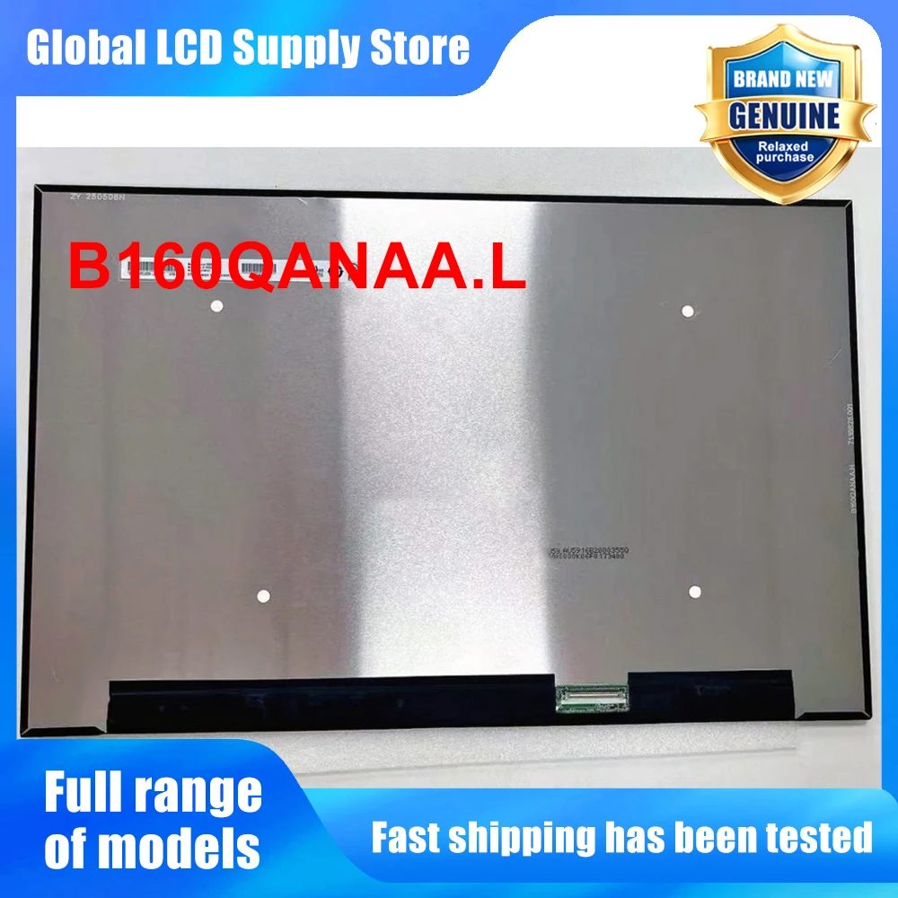 B160QANAA.L 16.0 inch Laptop Lcd Screen Wqxga 10 Ips Panel Version 180hz High Refresh Rate for Notebook Repair Replacement