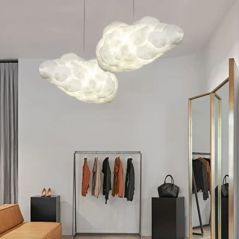 Nordic Pendant Lamp Floating Cloud Hanging Chandelier for Living Dining Child's Room Restaurant Kitchen Island Lighting Fixture