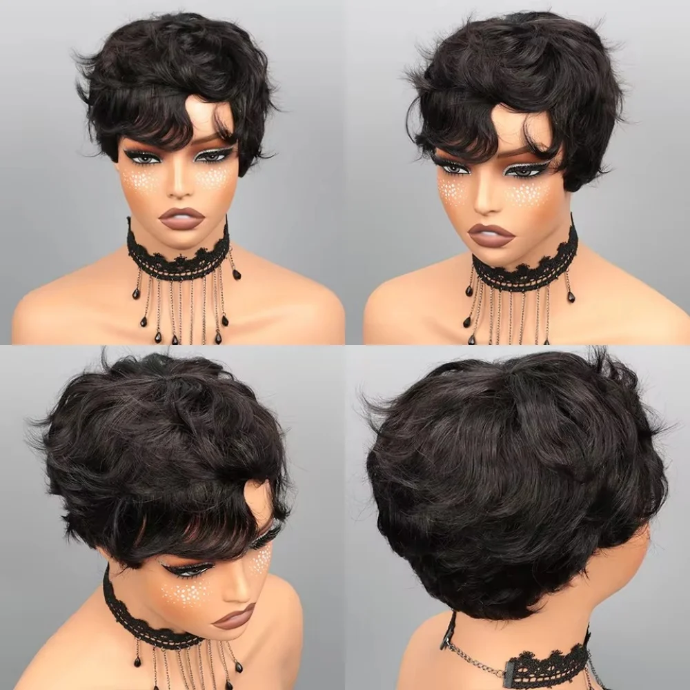 Short Pixie Cut Wig…