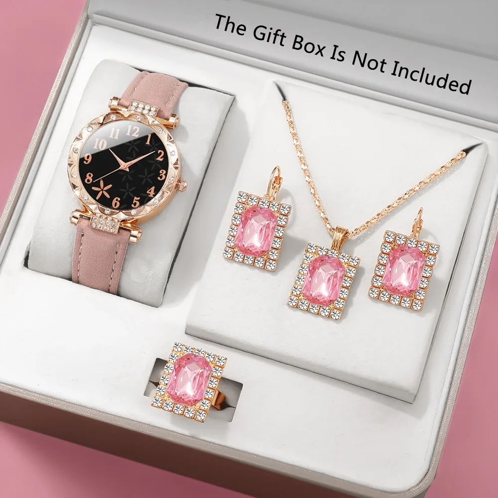 5PCs Ladies' Exquisite Quartz Watch, Ideal Gift For Family & Friends, Perfect For Birthdays And Valentine's Day.