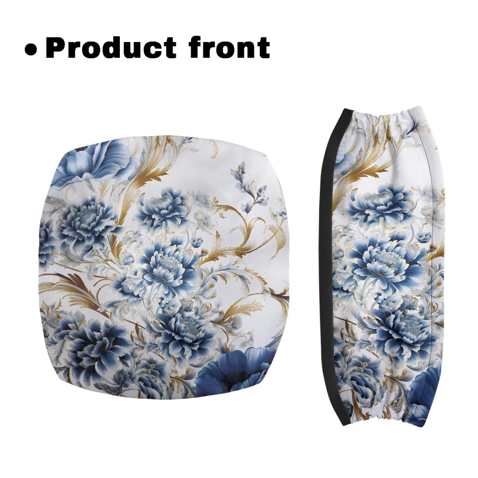 Coloranimal Peony Flowers 2 Pieces Set Seat & Backrest Cover Set Polyester Seat Back Covers for The Elderly