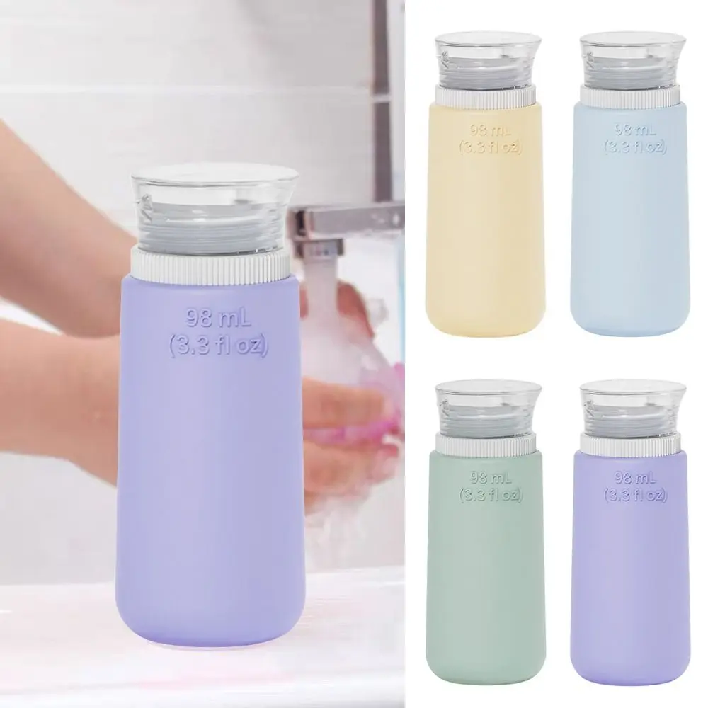 Refillable Bottle 60ml Silicone Lotion Container Cosmetic Lotion Shower Gel Lotion Bottle Travel Portable Shampoo Sub-Bottling