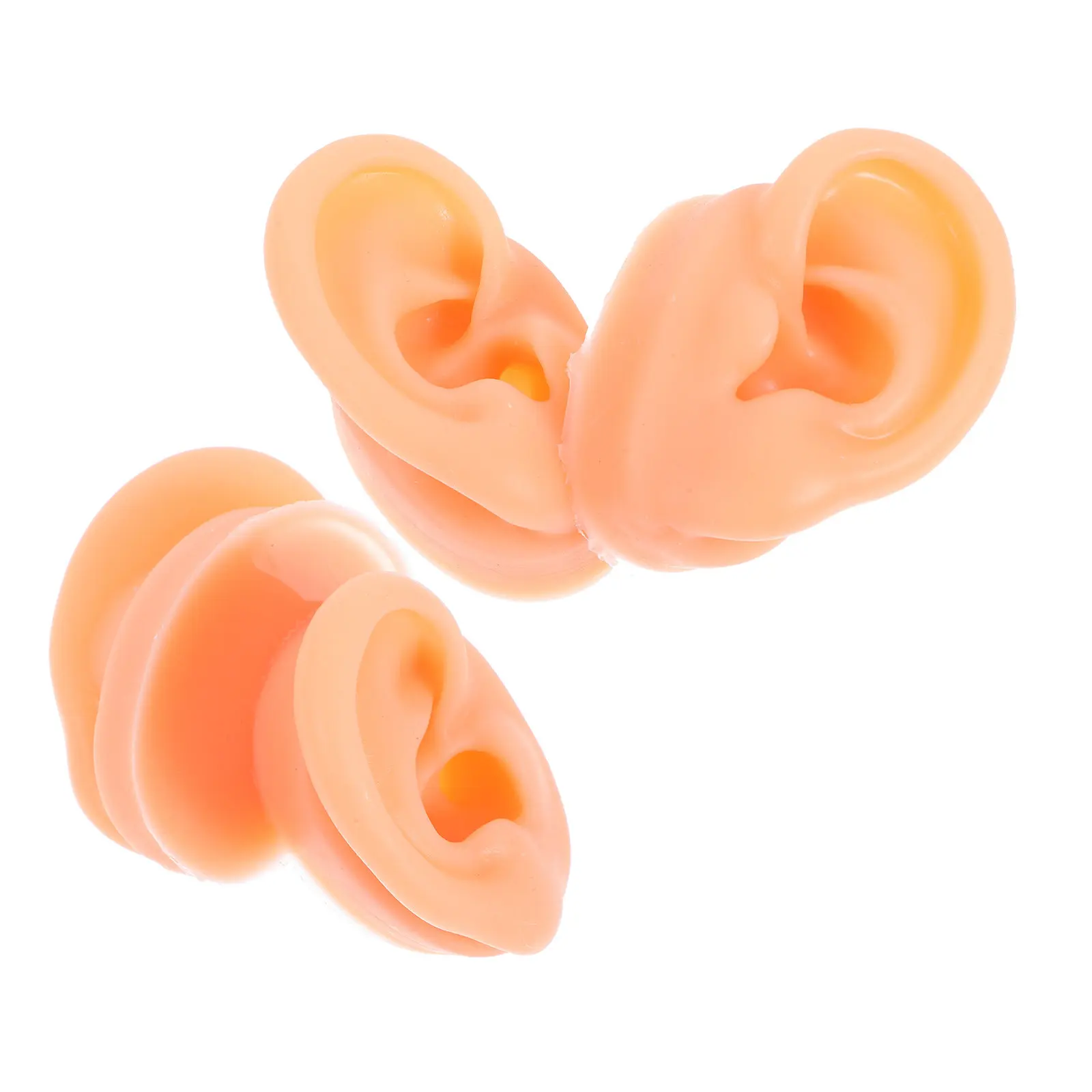 

2pcs Silicone Soft Flexible Fake Ear For Piercing Practice Jewelry Display Acupuncture Training Ear Anatomy Simulation Body