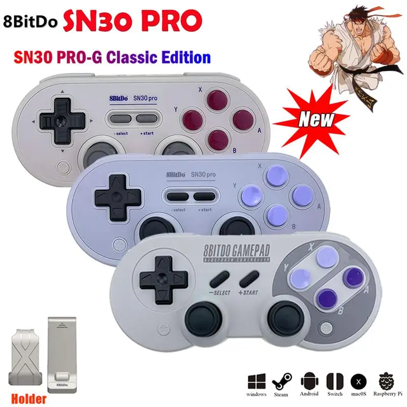 New New Wireless Support-Bluetooth Controller 8Bitdo SN30 Pro GB SN Remote Gamepad For Nintend Switch For NS iOS/Android PC 