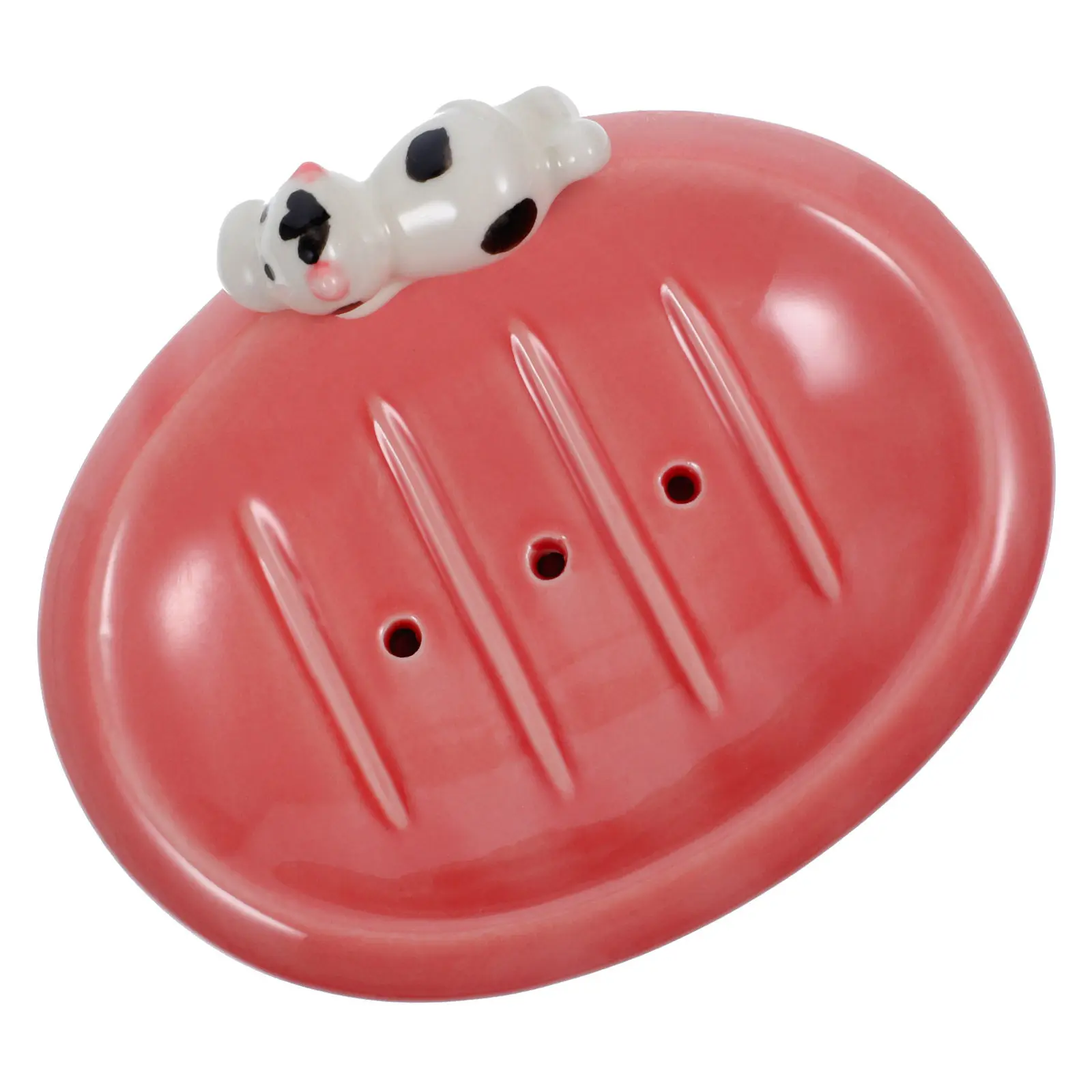 

Милая керамическая мыльница с мультяшным дизайном, дренажным отсеком для воды, для ванной, кухни, душа, декоративный поддон для мыла, коробка для хранения