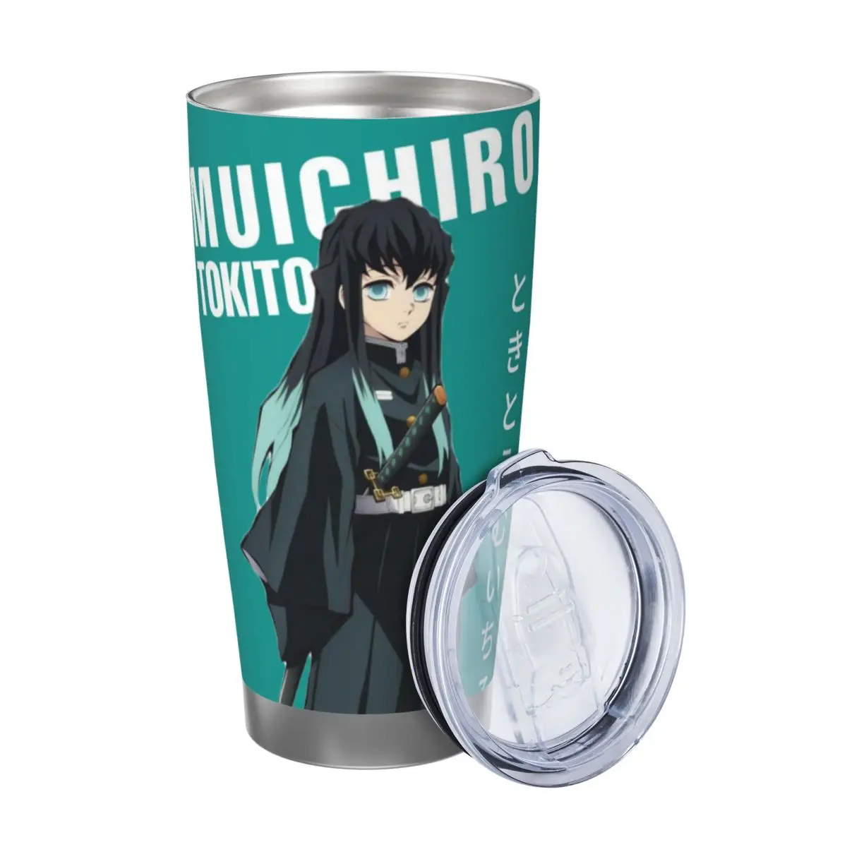 Muichiro Tokito Demon Slayer 20oz Stainless Steel Insulated Thermal Coffee Car Cup Cold Hot Mugs Vacuum Flask