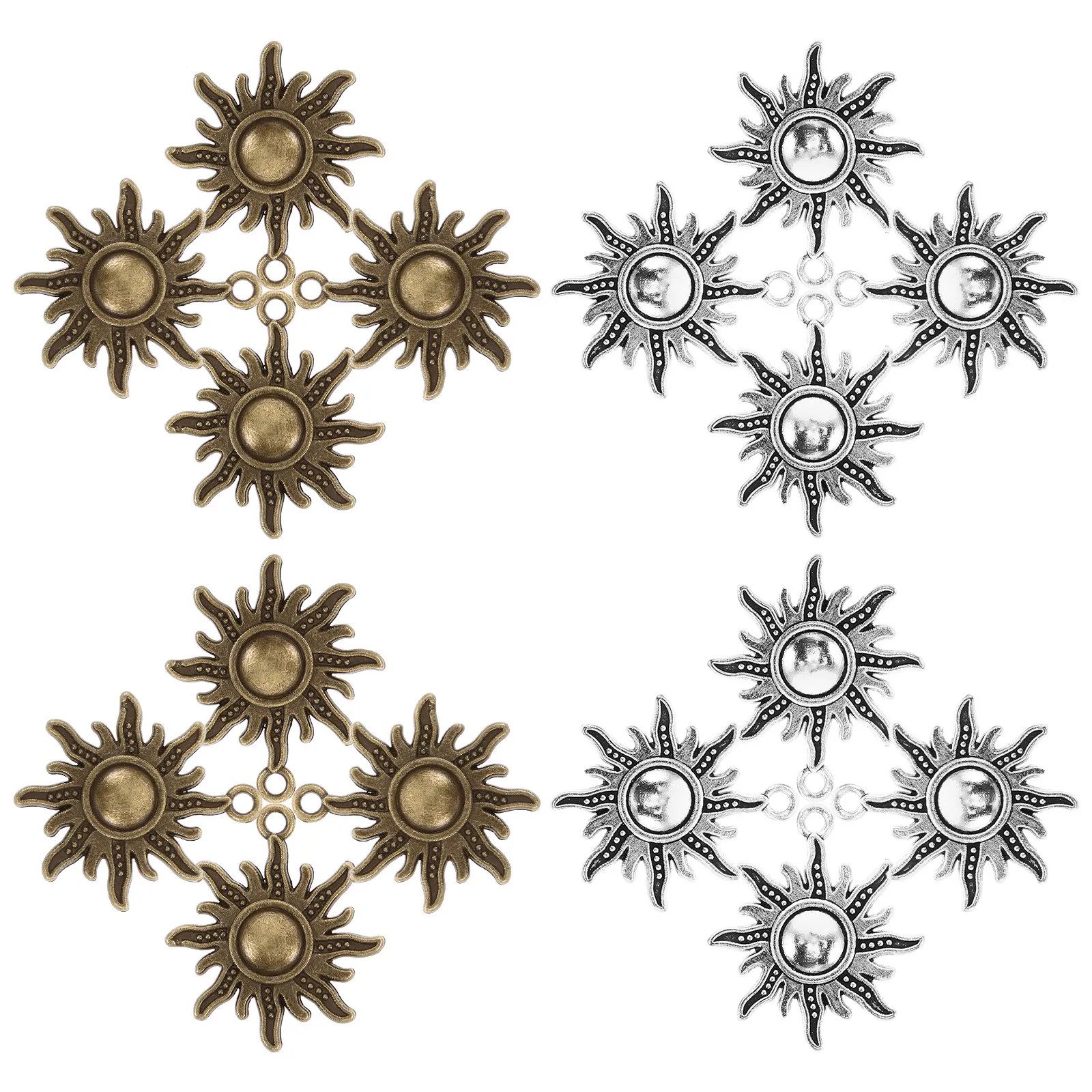 

40Pcs Retro Alloy Sun Pendants Vintage Handmade Charms for Necklace Earrings Bracelet DIY Jewelry Craft Supplies Celestial