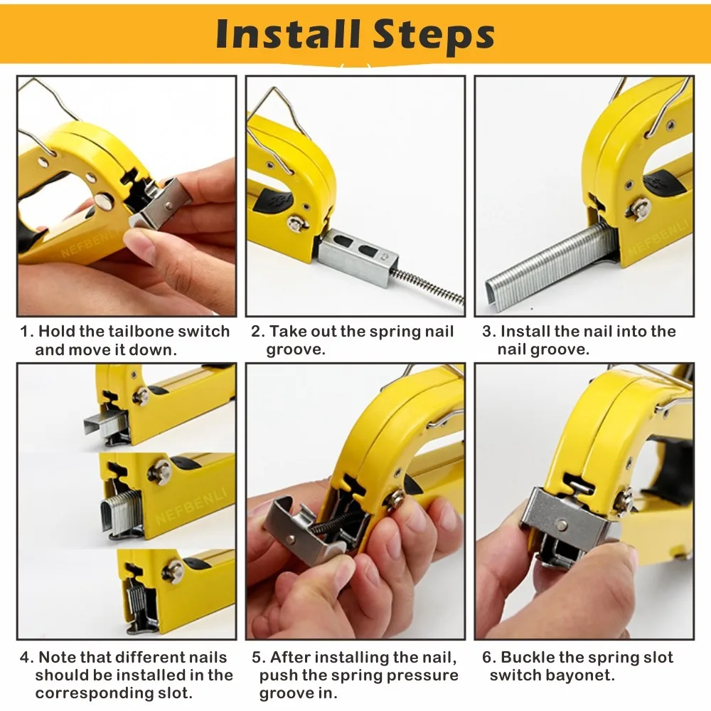 2000 Pcs U/Door/T Shaped Staples 12x6.3mm/11.2x8mm/10.1x2mm Nails for Staple Gun Air Furniture Stapler