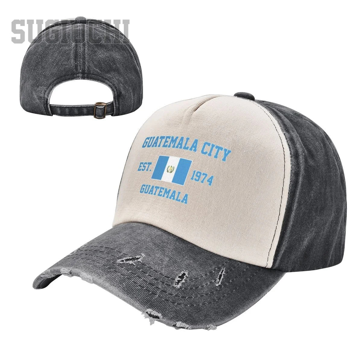 Unisex Baseball Cap Guatemala EST.1974 Guatemala City Capital Men Women Vintage Hats Washed Cotton Trucker Gift