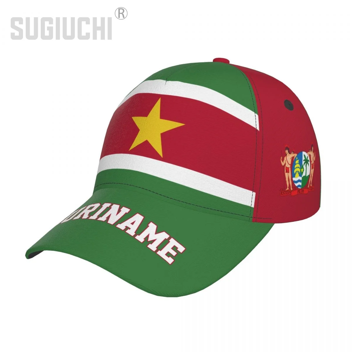 Unisex 3D Suriname Flag Surinames Adult Baseball Cap Patriotic Hat for Baseball Soccer