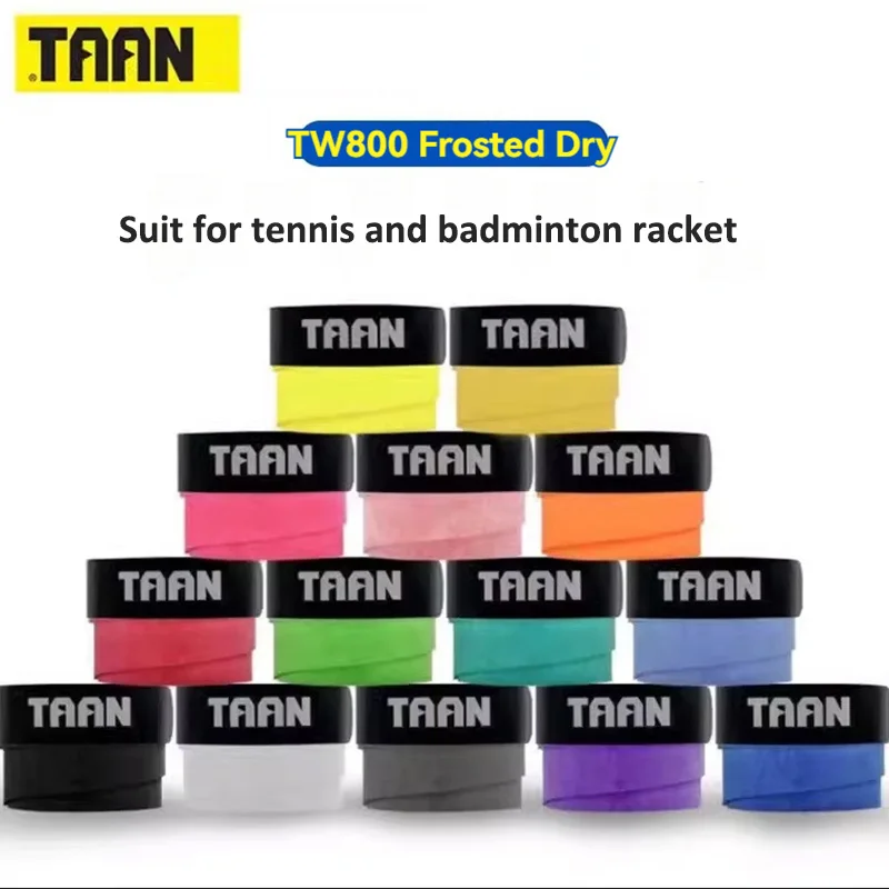 5pcs TAAN TW800 Tennis Badminton Dry Raquet Overgrip Thick Matte Hand Glue Sweatband Non-slip Breathable Sweat-absorbing