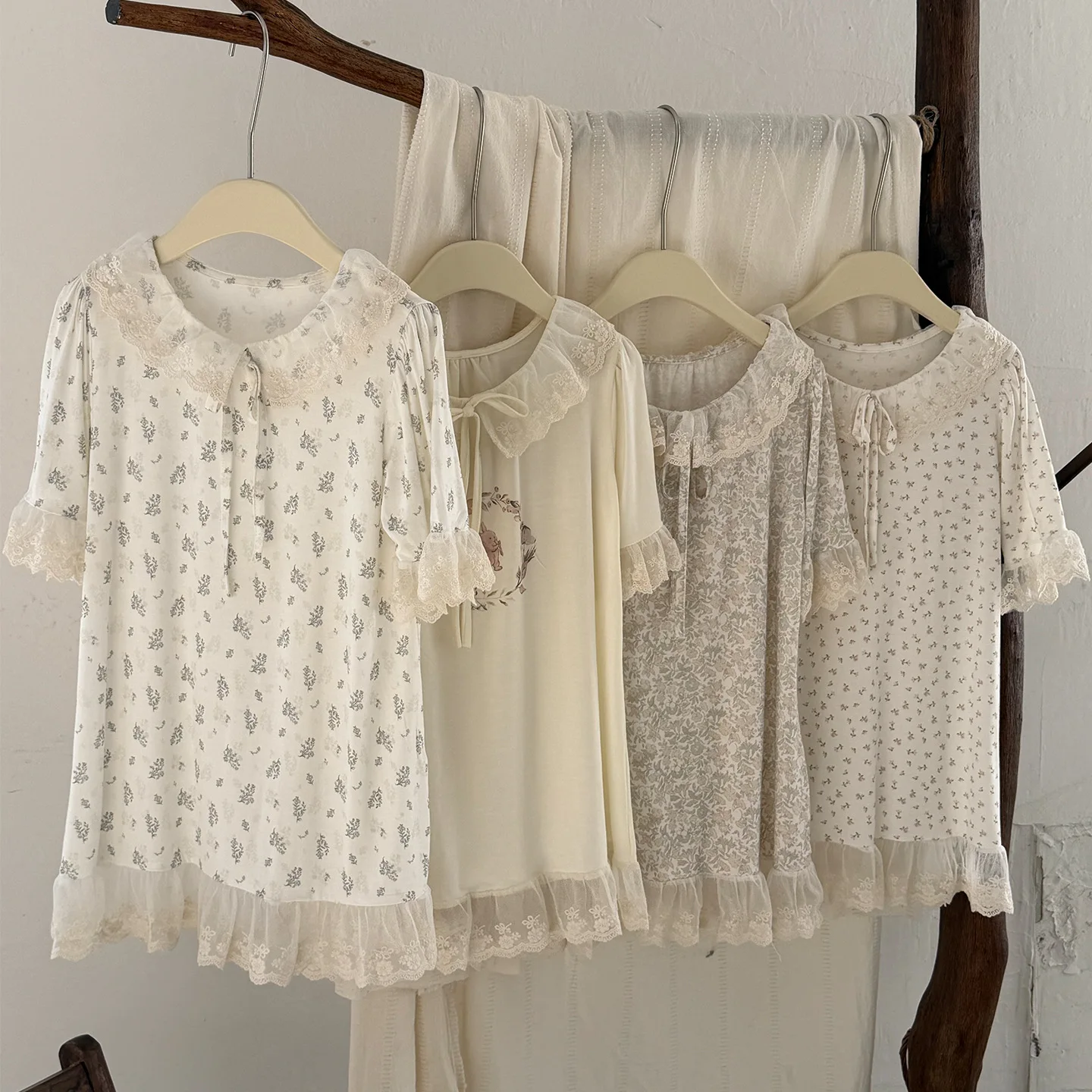 Girls Sleeping Dress 2026 Summer New Thin Children Short Sleeve Home Clothes Little Girls Princess Style Pajamas