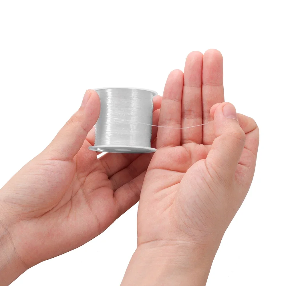 

2 шт. прозрачный шнур для браслета для изготовления ювелирных изделий и изготовления браслетов и ожерелья, для шитья ниток