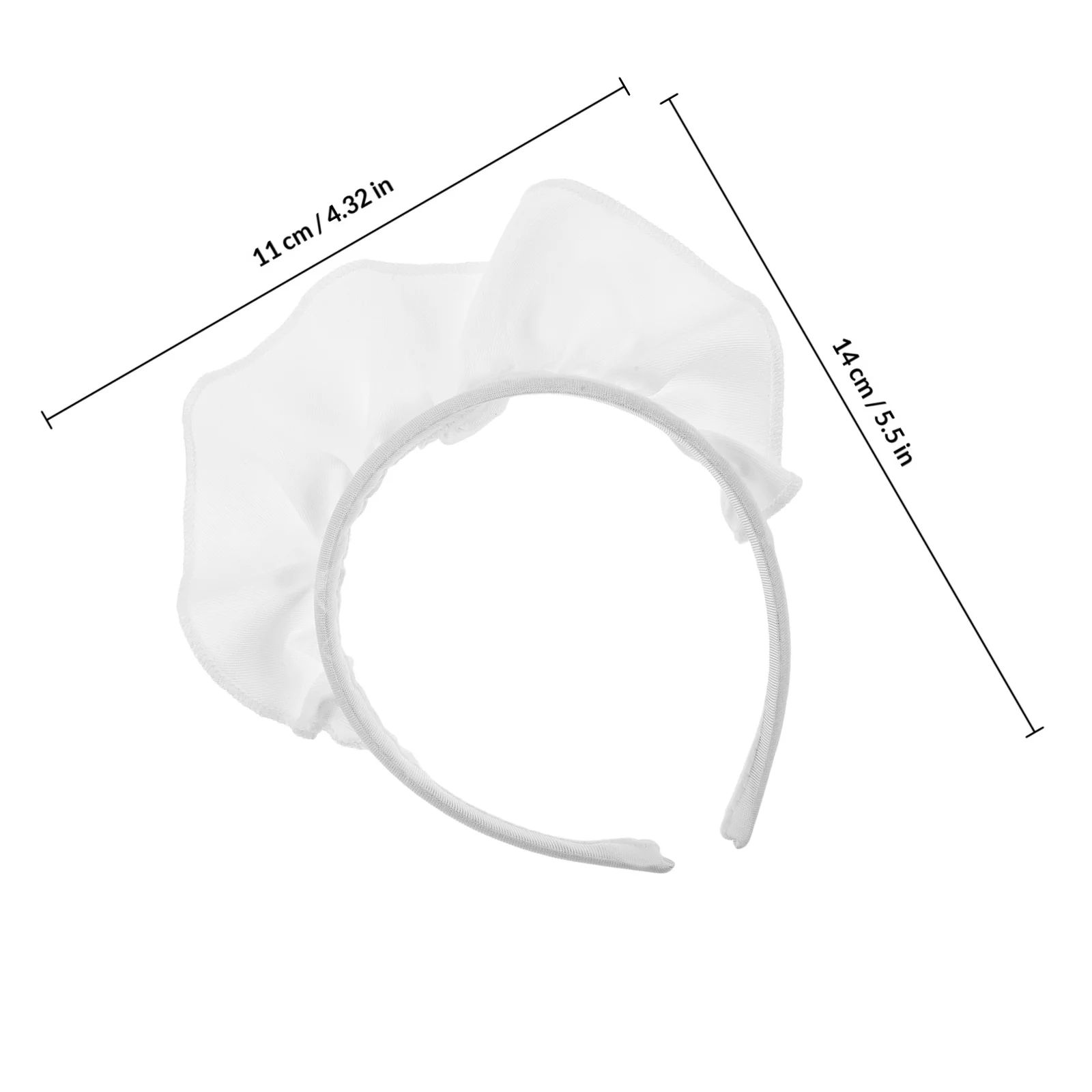 Diadema Japonesa Blanca de Sirvienta con Volantes, Accesorio para Disfraces de Cosplay, Tocado de Sirvienta Novedoso