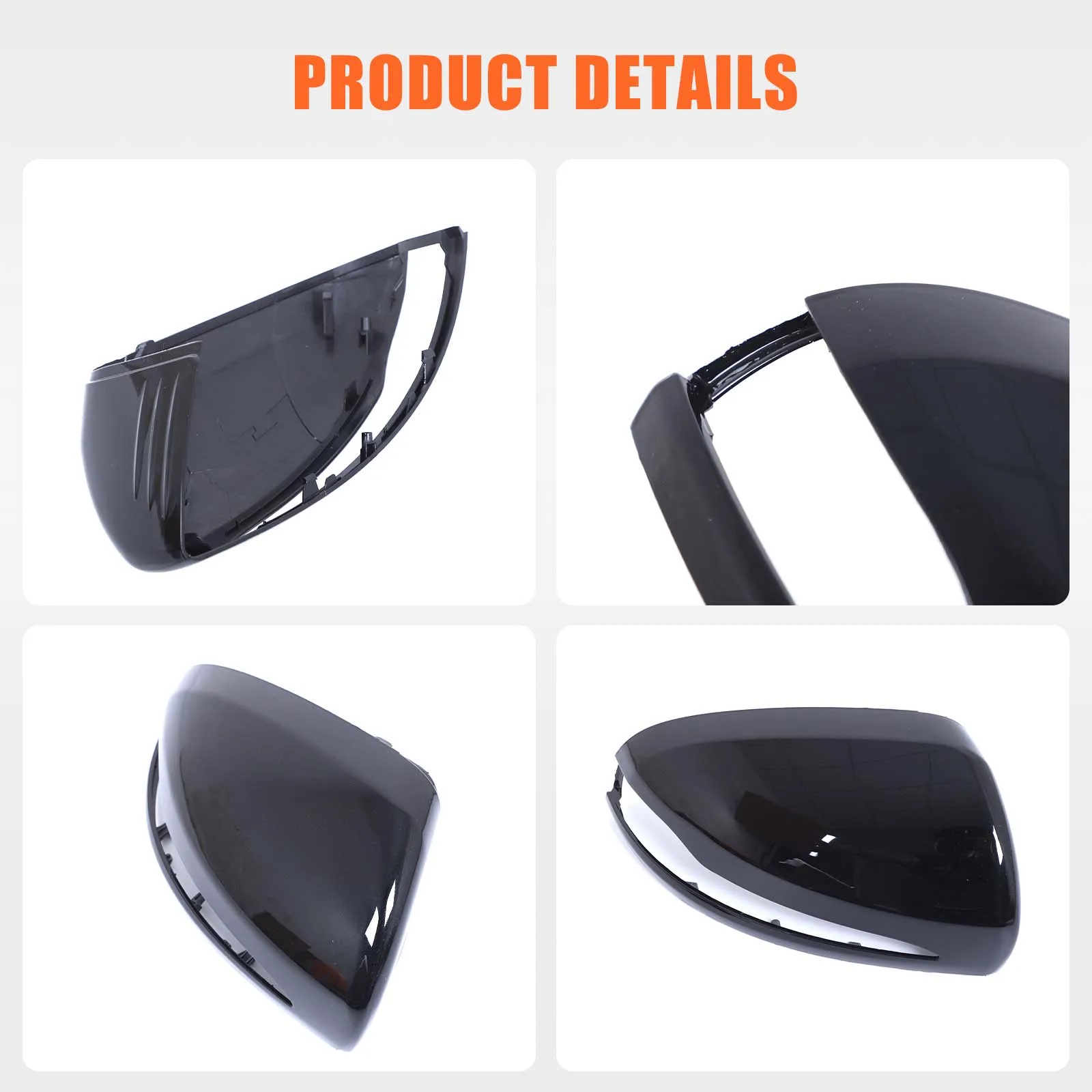 

[Ready Stock] For Mercedes C E S GLC 2015-2019 Piano Black ABS Rearview Mirror Housing Replacement