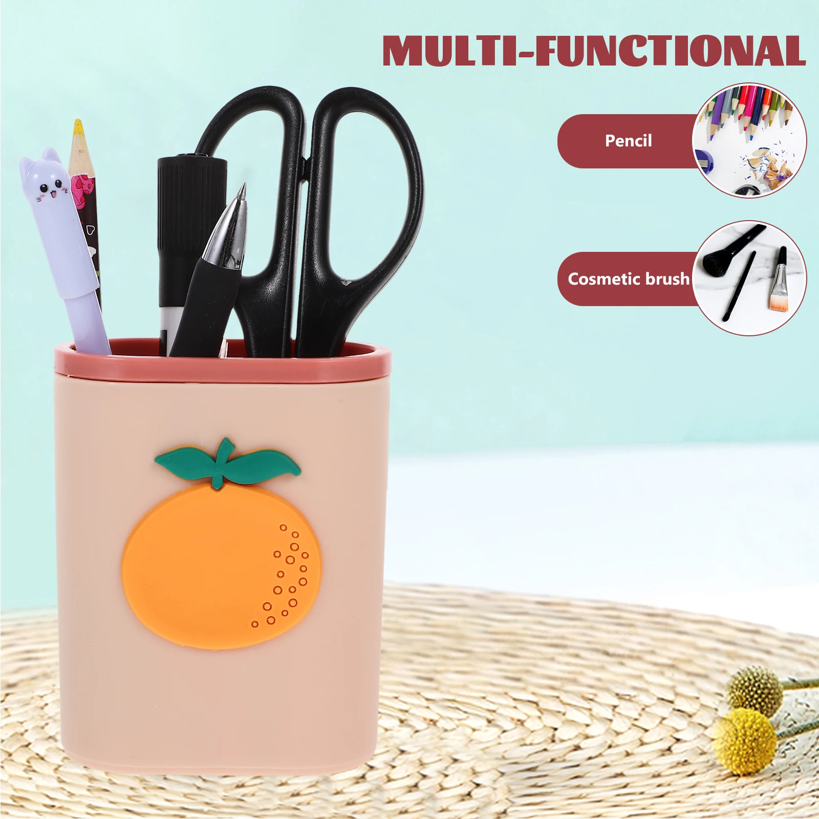 

2 Pcs Cartoon Desk ganizers Strawberries Large Capacity Pen Holder Cute Office Accessories Stable Structure