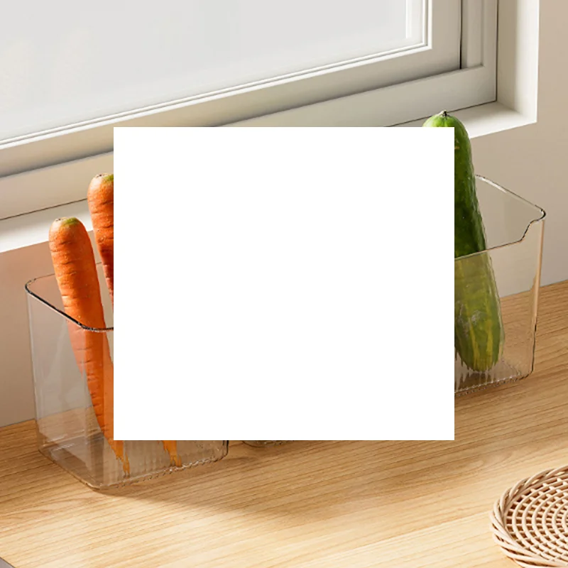 صندوق تخزين المطبخ المبتكر؛ حاوية طعام طازجة بباب جانبي للثلاجة؛ يحمل الفواكه والخضروات والتوابل #1