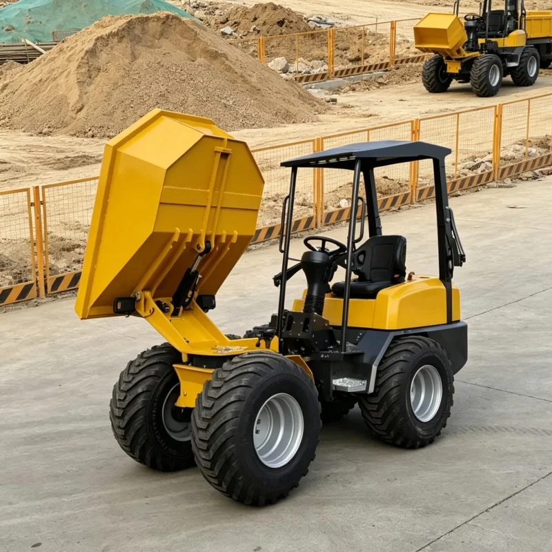 Reliable quality Rural use Closed cabin dump truck Material dumper  Earth moving dumper