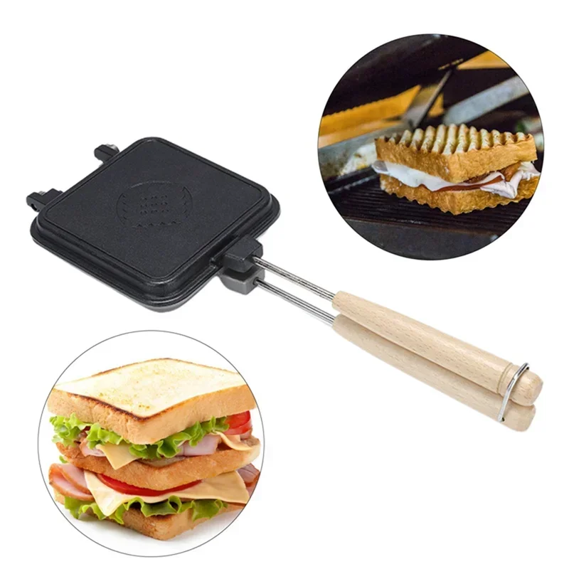 Non-Stick Double-Sided Chinese Knot Pattern Sandwich Baking Tray Mold Breakfast Egg Frying Pan Waffle BBQ Tools Home Kitchenware
