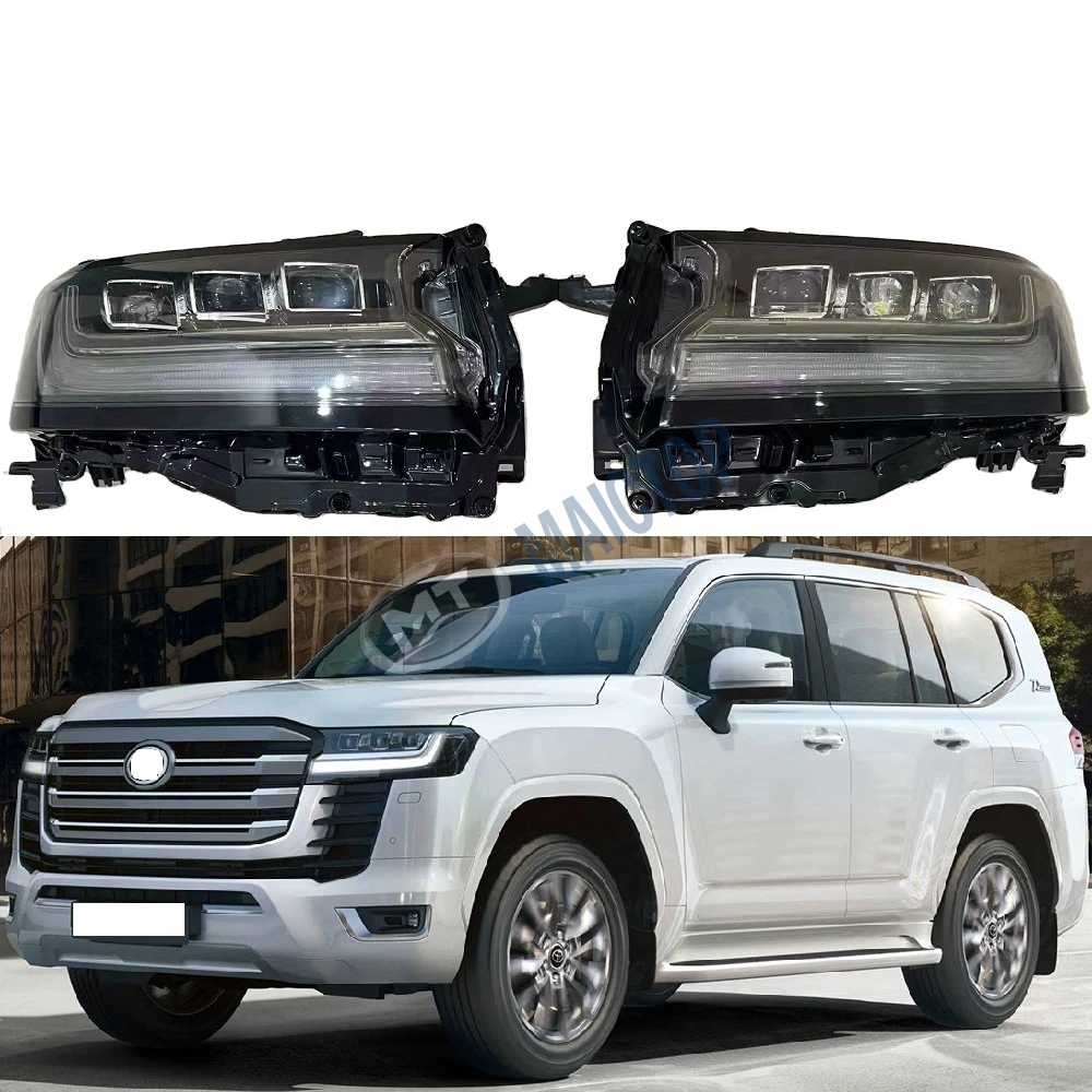 

MAICTOP Hot Sale Car Body Parts Three Lens H7 LED Headlight for Toyota Land Cruiser 300 LC300 FJ300 2022 Head Light Lamp