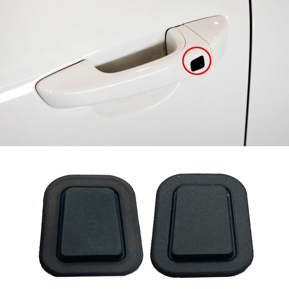 

New Front Exterior Door Handle Sensor Rubber Button Plug Trim Cap Repair Part Kit For Porsche Cayenne 92A S Turbo GTS 2011-2018
