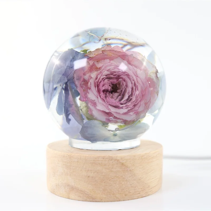 DIY One-piece Spherical Crystal Silicone Mold Dry Flower Sphere Night Light Mirror Epoxy Mold Home Decoration Storage