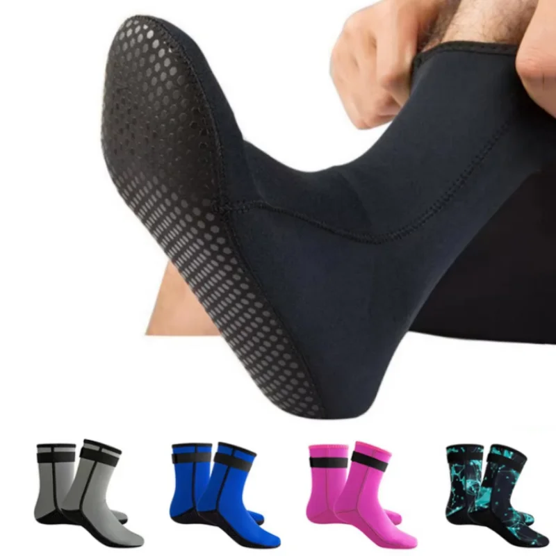 Meias de neoprene de corte alto meias de vôlei de praia para mergulho meias de natação surf mergulho pesca botas de água meia