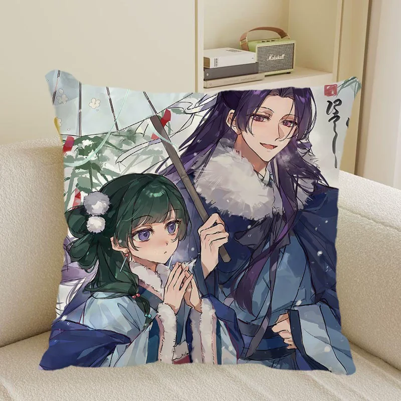 Cute The A-Apothecary Diaries Maomao Cushion Soft Pillow for Sofa Living Room Home Office Decor Protective Covers Funda