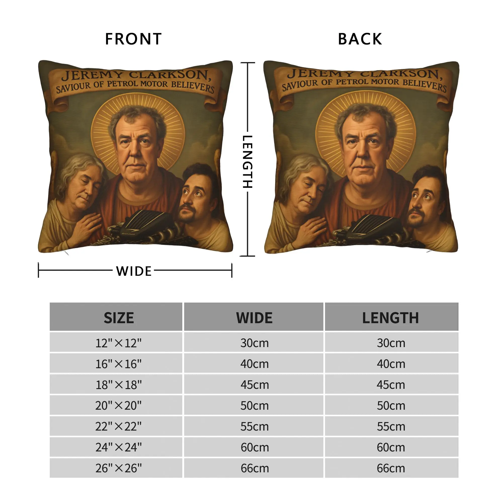 Pillow Cover Jeremy Clarkson as god holing   Novelty Pillow Case For Chair Sofa Home Decor Pillowcases
